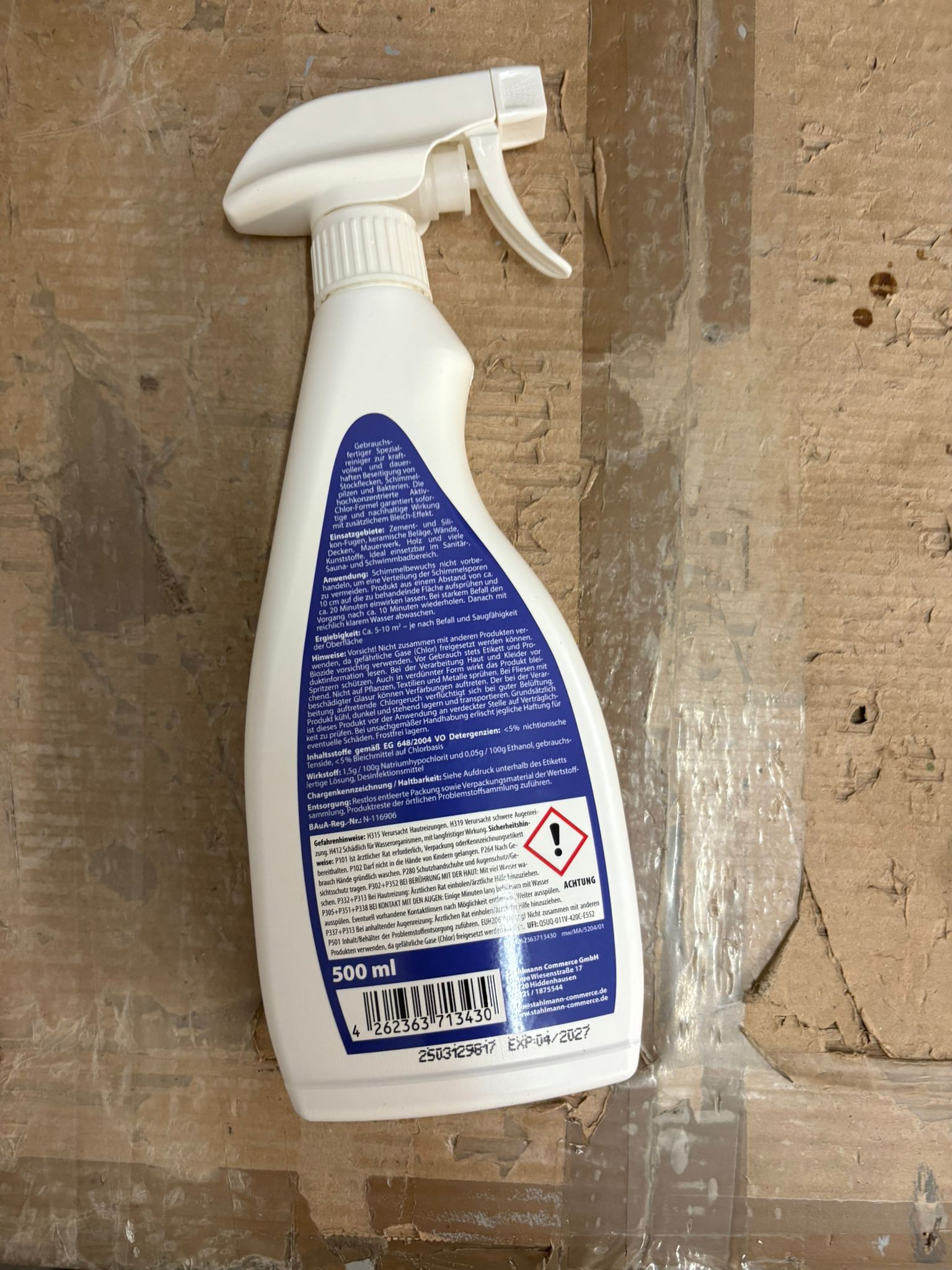 STAHLMANN Schimmelentferner 500 ml mit Aktiv-Chlor-Formel – Bild 2