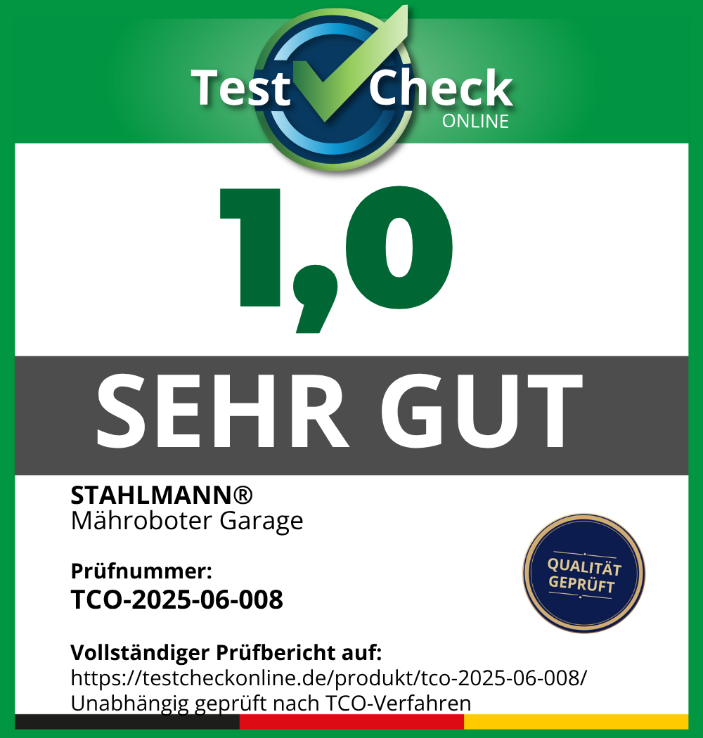 STAHLMANN Mähroboter Garage aus Kiefernholz – wetterfest, 77,5 × 73 × 63 cm – Bild 2