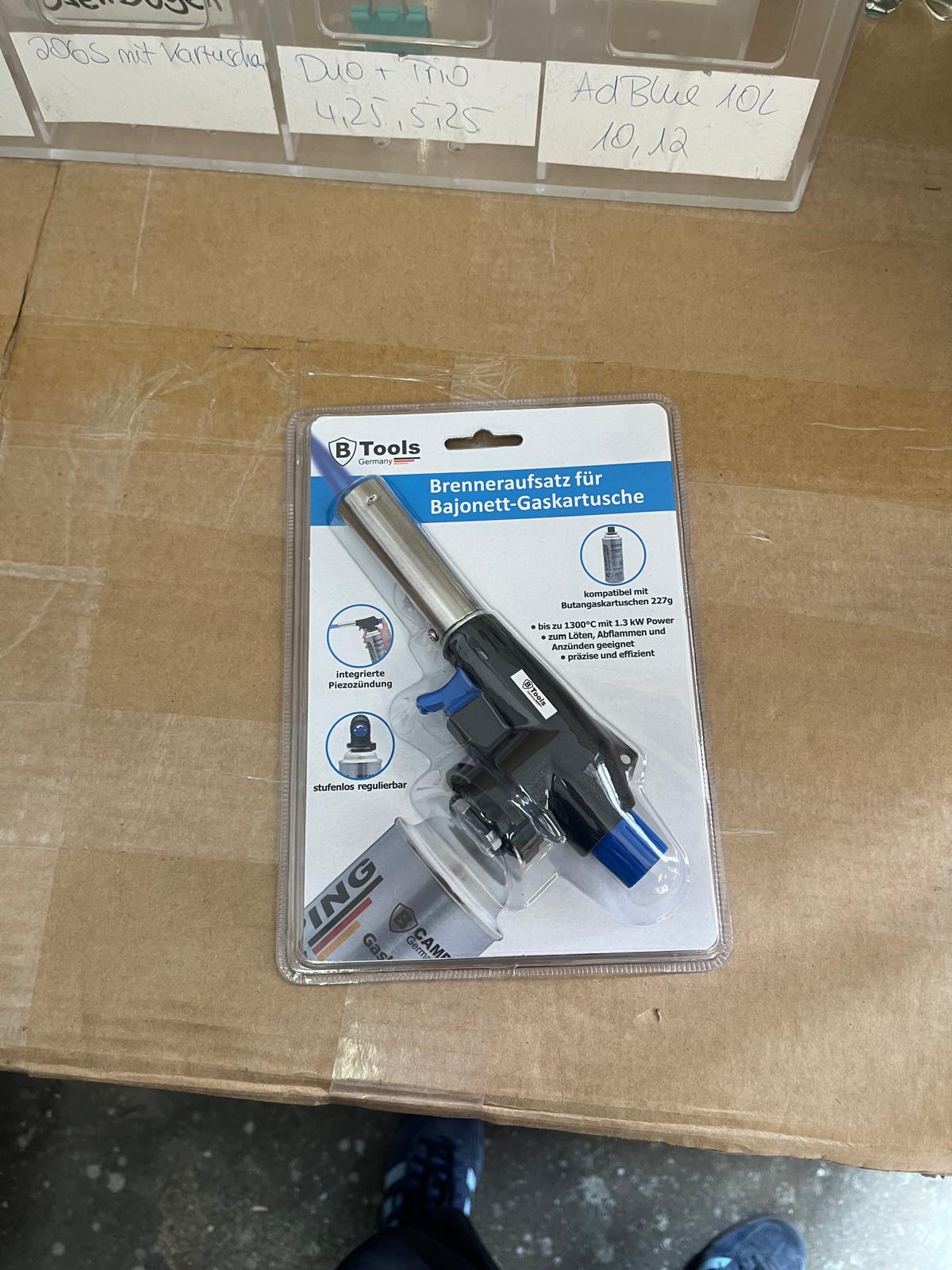 STAHLMANN Gasbrenner mit Kartusche 227 g – 1300 °C, Piezozündung, für Küche & Outdoor